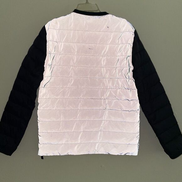 Kith x Isaora COA Down Crewneck Sweater Men L Gray Black Insulated Made in Italy - Picture 3 of 13